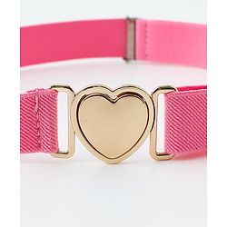 Babyhug Belts with Heart Shaped Buckle - Black