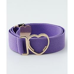 Babyhug Belts with Heart Shaped Buckle - Black