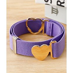 Babyhug Belts with Heart Shaped Buckle - Black