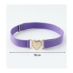 Babyhug Belts with Heart Shaped Buckle - Black