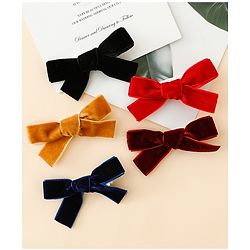 Babyhug Free Size Bow & Butterfly Clips Pack of 5 - Multicolor