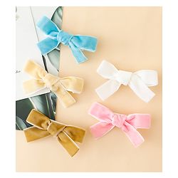 Babyhug Free Size Bow & Butterfly Clips Pack of 5 - Multicolor