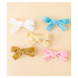 Babyhug Free Size Bow & Butterfly Clips Pack of 5 - Multicolor