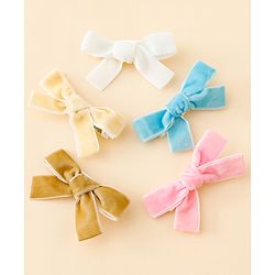 Babyhug Free Size Bow & Butterfly Clips Pack of 5 - Multicolor