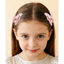 Babyhug Free Size Bow & Butterfly Clips Pack of 6 - Multicolor
