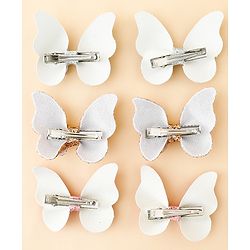 Babyhug Free Size Bow & Butterfly Clips Pack of 6 - Multicolor