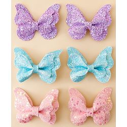 Babyhug Free Size Bow & Butterfly Clips Pack of 6 - Multicolor