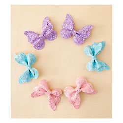 Babyhug Free Size Bow & Butterfly Clips Pack of 6 - Multicolor