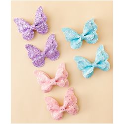 Babyhug Free Size Bow & Butterfly Clips Pack of 6 - Multicolor