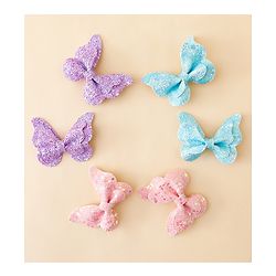 Babyhug Free Size Bow & Butterfly Clips Pack of 6 - Multicolor
