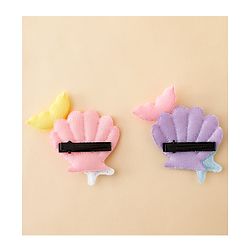 Babyhug Hair Pins And Clips With Sequin and Pearls Pack of 2 - Multicolor