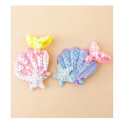 Babyhug Hair Pins And Clips With Sequin and Pearls Pack of 2 - Multicolor