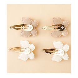 Babyhug Free Size Snap Clips With Butterfly Applique Pack Of 4 - Multicolor