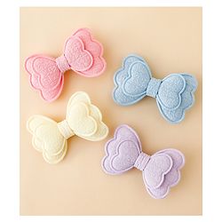 Babyhug Free Size Bow & Butterfly Clips Pack Of 4 - Multicolor