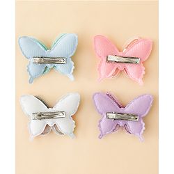 Babyhug Free Size Butterfly Clips Pack of 4 - Multicolor