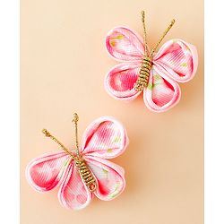 Babyhug Free Size Bow & Butterfly Clips Pack Of 2 - Pink