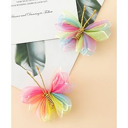 Babyhug Free Size Bow & Butterfly Clips Pack Of 2 - Pink