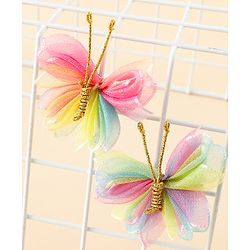 Babyhug Free Size Bow & Butterfly Clips Pack Of 2 - Pink
