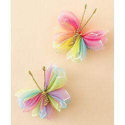 Babyhug Free Size Bow & Butterfly Clips Pack Of 2 - Pink