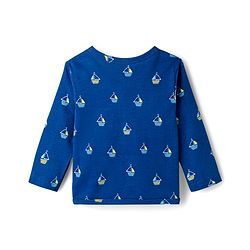Babyhug 100% Cotton Knit Full Sleeves Front Open Jhablas with Nautical Theme Print Pack of 3 - Yellow Navy & Light Blue
