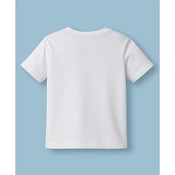 Babyhug Disney Single Jersey Knit Half Sleeves T-Shirt With Mickey Mouse Graphics - White