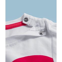 Babyhug Disney Single Jersey Knit Half Sleeves T-Shirt With Mickey Mouse Graphics - White