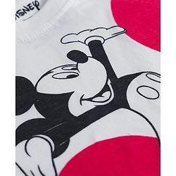 Babyhug Disney Single Jersey Knit Half Sleeves T-Shirt With Mickey Mouse Graphics - White