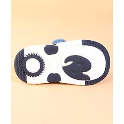 Cute Walk by Babyhug Velcro Closuer Casual Shoes With Star Print & Cat Applique - Blue