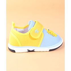 Cute Walk by Babyhug Casual Shoes With Velcro Closure & Dino Applique - Yellow