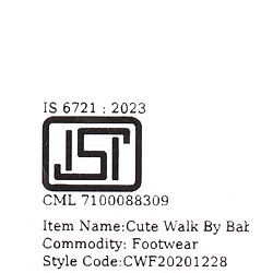 Cute Walk by Babyhug Sandals With Face Applique & Velcro Closure - Grey