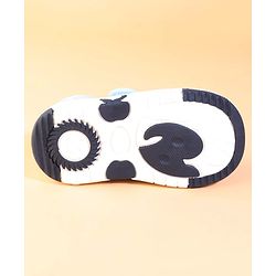 Cute Walk by Babyhug Velcro Closure Checks Casual Shoes With Cow Applique - Light Blue
