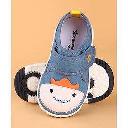 Cute Walk by Babyhug Velcro Closure Casual Shoes with Applique & Embroidery - Blue