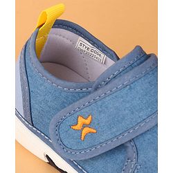 Cute Walk by Babyhug Velcro Closure Casual Shoes with Applique & Embroidery - Blue