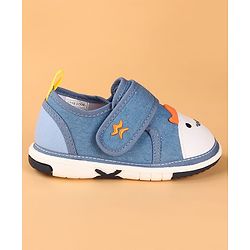 Cute Walk by Babyhug Velcro Closure Casual Shoes with Applique & Embroidery - Blue