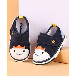 Cute Walk by Babyhug Velcro Closure Casual Shoes with Applique & Embroidery - Blue