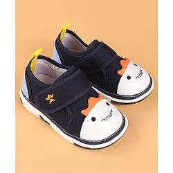 Cute Walk by Babyhug Velcro Closure Casual Shoes with Applique & Embroidery - Blue