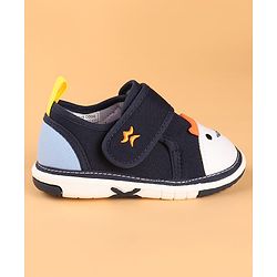Cute Walk by Babyhug Velcro Closure Casual Shoes with Applique & Embroidery - Blue