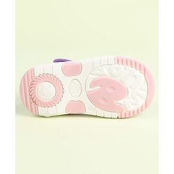 Cute Walk by Babyhug Velcro Closure Sandals with Butterfly Applique - Purple