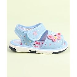 Cute Walk by Babyhug Velcro Closure Sandals with Butterfly Applique - Purple