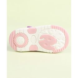 Cute Walk by Babyhug Velcro Closure Sandals with Unicorn Print & Applique - Purple