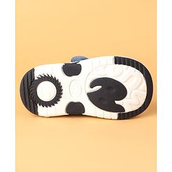 Cute Walk by Babyhug Velcro Closure Casual Shoes With Bear Applique - Royal Blue