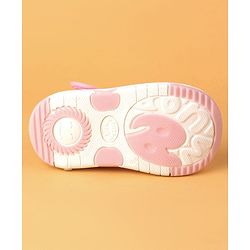 Cute Walk by Babyhug Velcro Closure Casual Shoes With Bow Applique - Pink