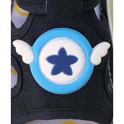 Cute Walk by Babyhug Velcro Closure Sandals with Star Applique - Navy Blue