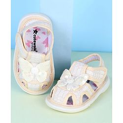 Cute Walk by Babyhug Sandals With Butterfly Applique & Velcro Closure - Purple