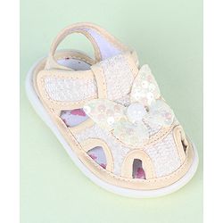 Cute Walk by Babyhug Sandals With Butterfly Applique & Velcro Closure - Purple