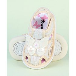 Cute Walk by Babyhug Sandals With Butterfly Applique & Velcro Closure - Purple
