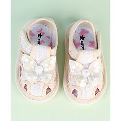 Cute Walk by Babyhug Sandals With Butterfly Applique & Velcro Closure - Purple