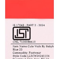 Cute Walk by Babyhug Velcro Closure Casual Shoes with Kitty & Heart Print - Navy Blue