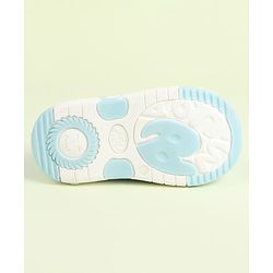 Cute Walk by Babyhug Velcro Closure Sandals with Bow Applique - Aqua Blue