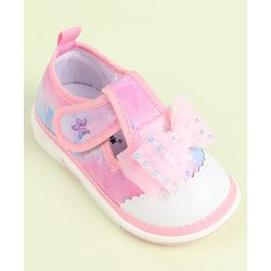 Cute Walk by Babyhug Velcro Closure Sandals with Bow Applique - Aqua Blue